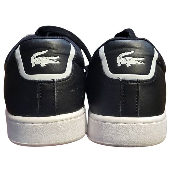 Lacoste Sneakers Men's 10 Black Carnaby Set Leather Lace Up Low Top - Picture 4 of 6